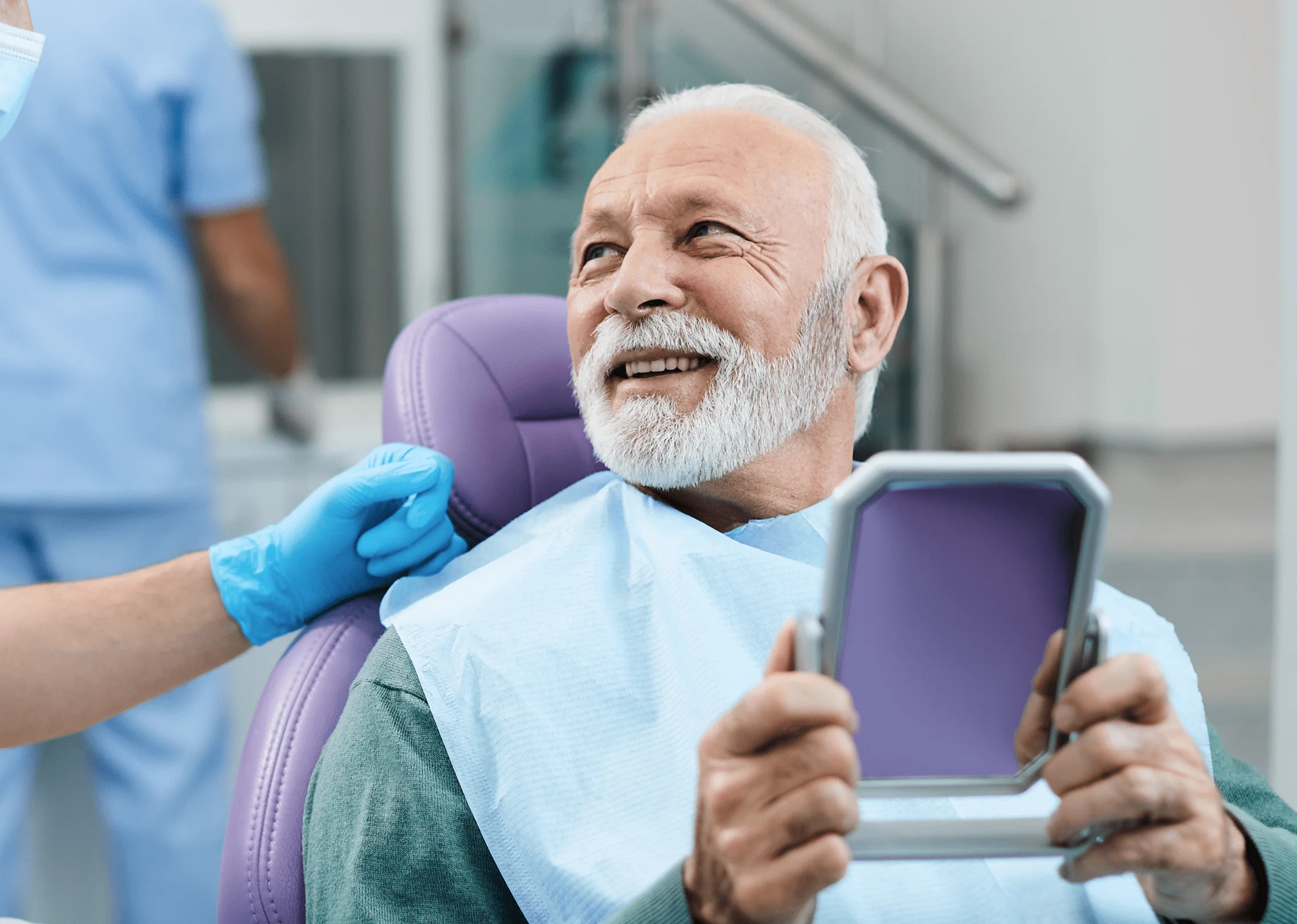Smiling patient at Taverham Dental